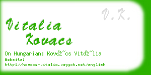 vitalia kovacs business card